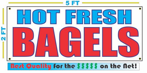 HOT FRESH BAGELS Full color BANNER Sign NEW Larger Size Best Quality for the $$$