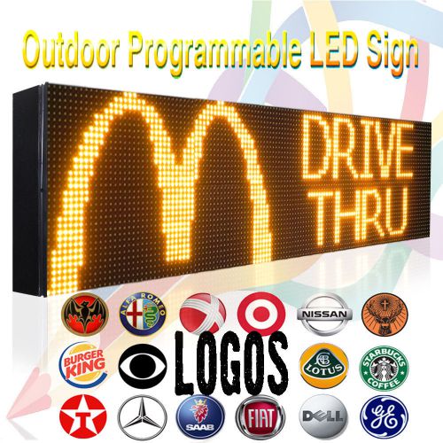 New Store LED Open 72&#034;x12&#034; Programmable Outdoor Scrolling Message bright Display