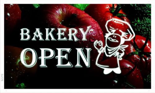 Ba175 open bakery shop bread display banner shop sign for sale