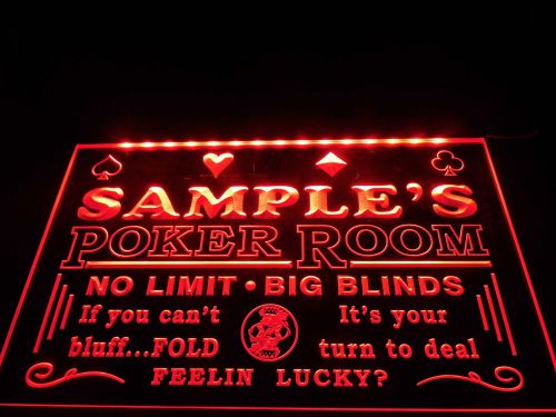 Your Poker Room LED Logo Beer Bar Bub Pool Garage Billiards Club Neon Light Sign