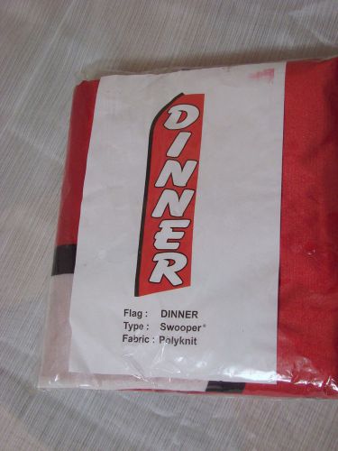 DINNER FEATHER SWOOPER FLAG BANNER SIGN