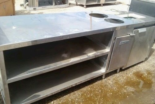 American Range Waitress Station w/Cooler, Shelves, Soup Well cutouts, Trash Hole