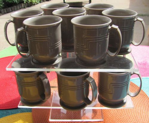 Vtg Retro 13 Gray CAMBRO Hot Cold 8 Ounce Coffee Cups Parties Picnics Calif USA