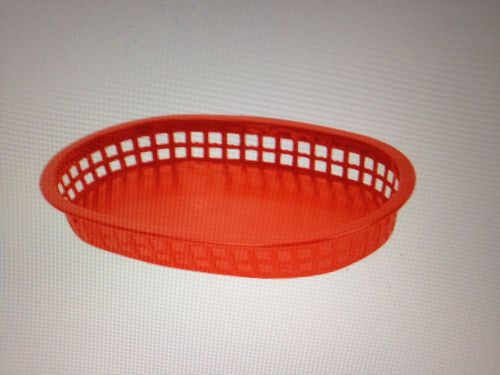 36 COMMERCIAL RESTAURANT RED FOOD SERVICE BASKETS / TABLE BASKETS OVAL