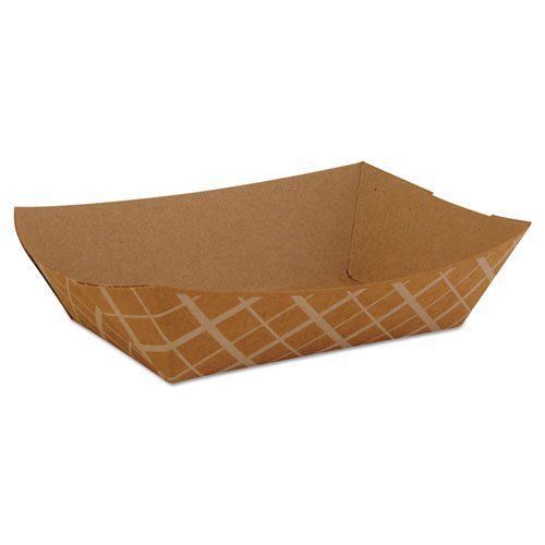 SCT Paper Food Baskets  Brown/White Check  2 lb Capacity - Includes 1000 baskets