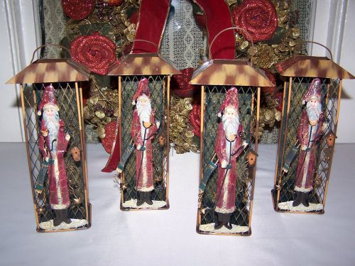Lot (36) Christmas Santa Holiday Lantern Candle Holder Table Decor Shipped FREE