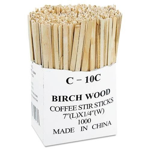 Eco-Products 7&#034; Wooden Stir Sticks - 2 ITEM BUNDLE - (ECONTSTC10C)