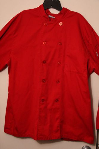 Hardly Used Chef Works Mens XL Red Long Sleeve Chef Coat