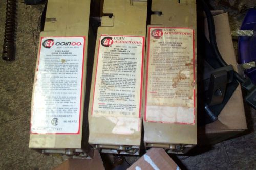 LOT OF 3 COINCO MULTI PRICE CHANGERS 110V SOLD AS IS