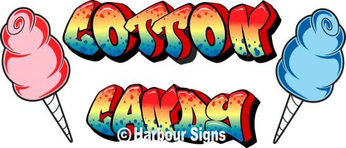 Cotton Candy Decal 24&#034;  Concession Food Truck Van Vinyl Menu Sticker