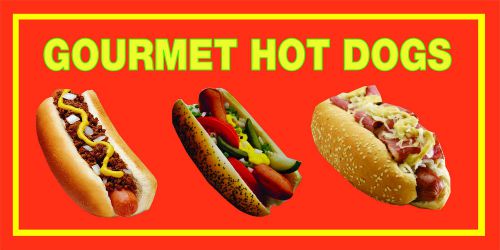 GOURMET HOT DOGS BANNER