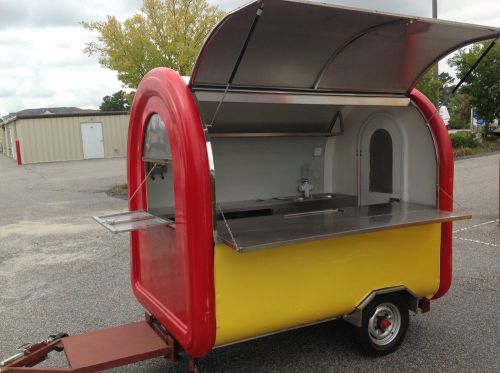 Mobile food cart w. tow bar -*-working kitchen table, shelf, storage *brand new* for sale