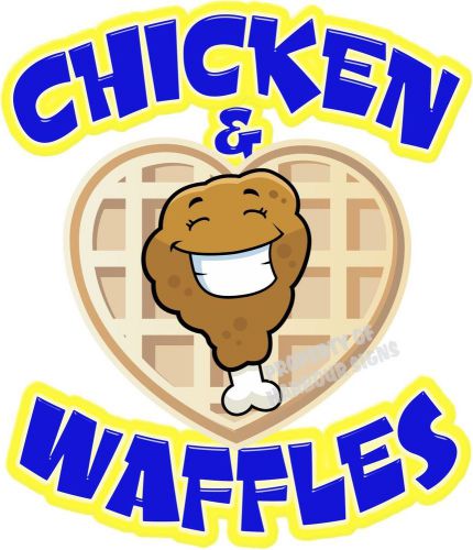 Chicken &amp; Waffles Decal 14&#034; Concession Food Truck  Restaurant Vinyl Sign Sticker