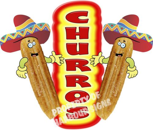 Churros Decal 14&#034; Concession Food Truck Cart Restaurant Menu Vinyl Sign