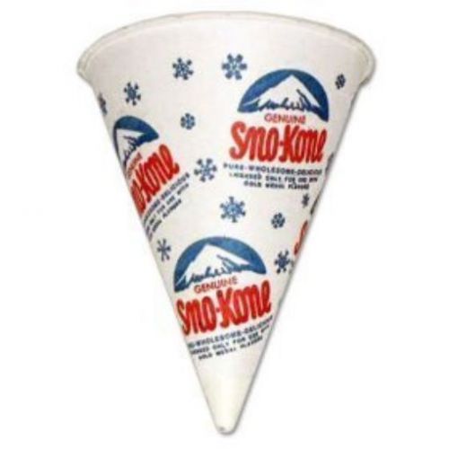 New snow cone &amp; shave ice cone cups - 6 oz - pack of 200 for sale