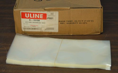 Stack of 100 6&#034; x 15&#034; 3 Mil Uline Vacuum Bags S-15150