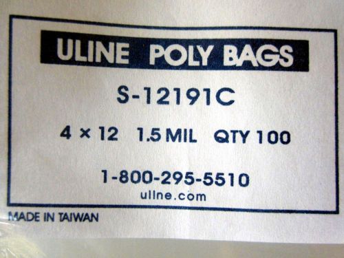 Uline poly doorknob hanger bags 500 ct 1.5 ml for sale