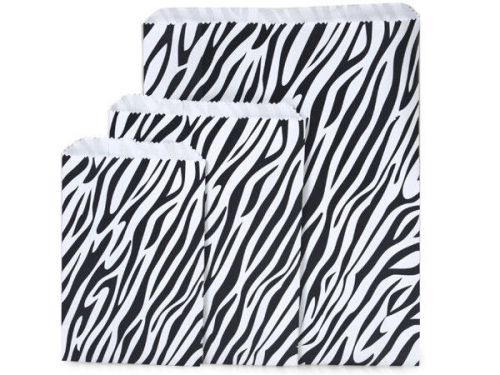 600 Kraft Paper Party Favor Candy Cookie Jewelry Bags Sacks Safari Zebra Print