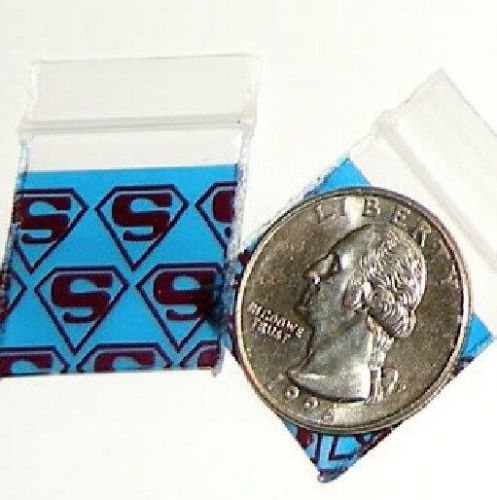 200 Superman 1 x 1&#034; mini ziplock bags 1010 Apple brand Baggies