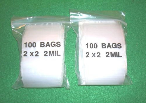 Zip lock bags  200 2 x 2 clear pvc bags  2 mils thick clear storage bags for sale