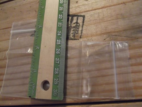 Re-sealable ZIP CLOSE CLEAR BAG 2&#034;x3&#034;x2mil 75pc POLY Bags
