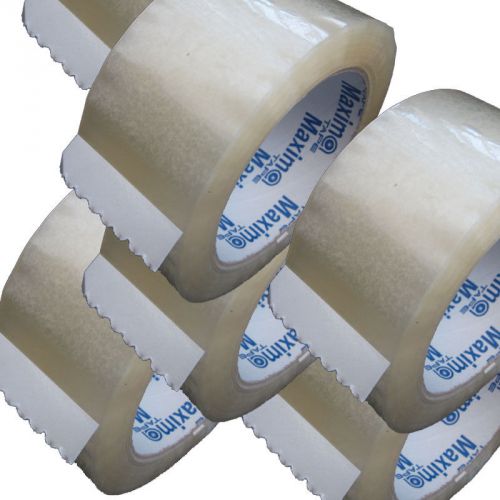 Lot of 6 rolls Commercial Grade Packing, Shipping Tapes 3&#034; x110 YDS Clear 1.8MIL