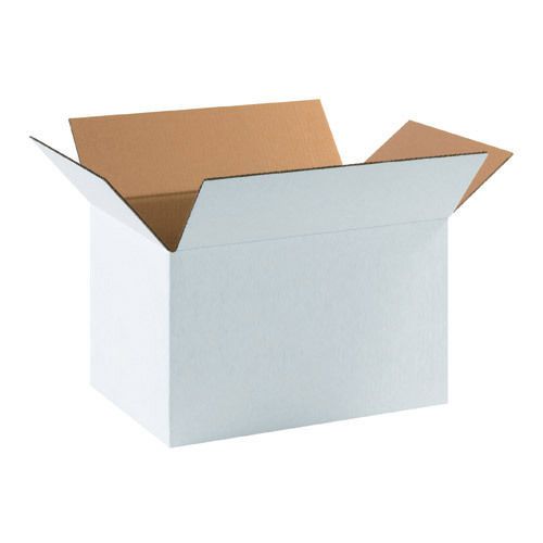 Box partners 8&#034; x 8&#034; x 6&#034; white corrugated boxes. sold as case of 25 for sale