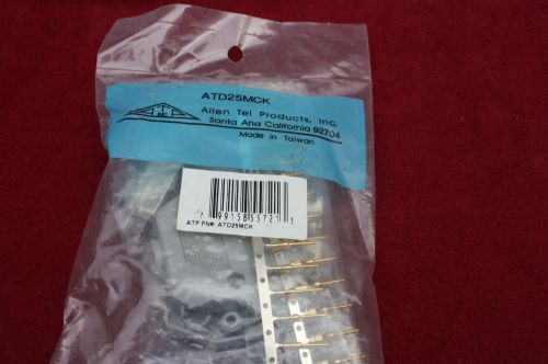 atd25mck allen tel db25 male kit with long screws and gold pins Lot of 5
