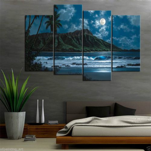 HD Canvas Print home decor wall art painting,Hawaiian Ocean /View /4PC+ frame
