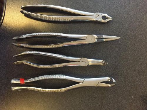 4 Extraction Forceps Surgical Dental Instruments
