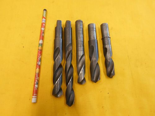 Lot of 5 - 5/8&#034; reduced shank drill bits lathe mill tool various size &amp; mfg for sale