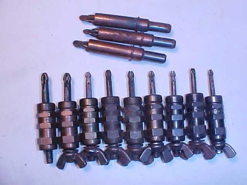 12 AIRCRAFT WEDGELOCK SHEET METAL FASTENERS WING NUT, CELCO MIXED SIZES &amp; COND.