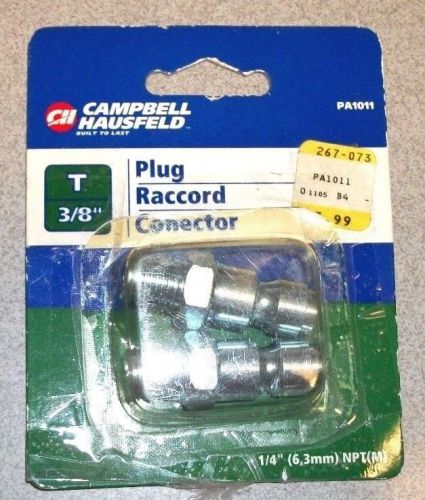 Quick connect air fittings - 1/4&#034; mnpt/ 3/8&#034; - automotive male adapter plugs for sale