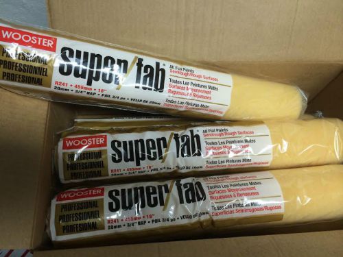 Wooster super fab 18&#034;x 3/4 nap roller covers-case of 6 for sale