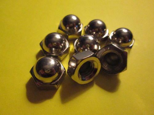 (8) chrome plated 3/8-16 acorn cap finish nut     new!! for sale