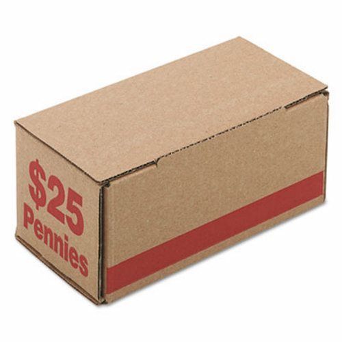 Pm Corrugated Cardboard Coin Storage, Printed On Side, Red (PMC61001)