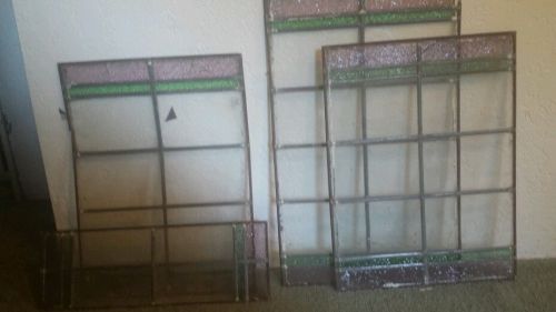 Antique leaded stained glass windows-- 5 available-- 4 sizes -- beautiful!!! for sale