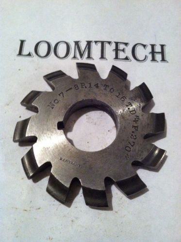 USED INVOLUTE GEAR CUTTER #7 8P 14-16T 1&#034;bore Brown And Sharpe