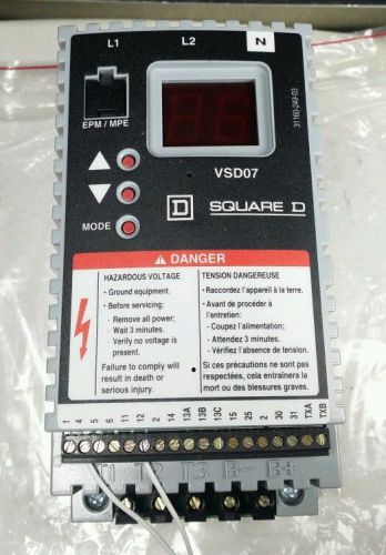 New Square D AC Variable Speed Drive Speed Drive Controller Motor VSD07 U09P10