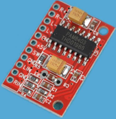 Mini Digital Power Amplifier Board 3W+3W AMP Module 5V for Arduino