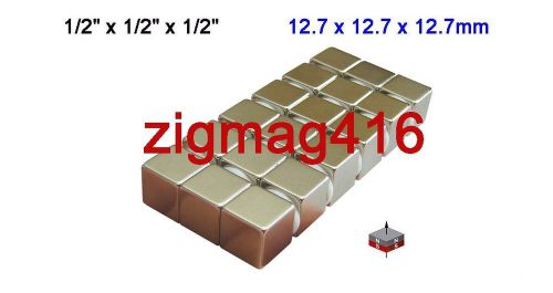 6 pcs of N52, 1/2&#034;x 1/2&#034; x 1/2&#034;  Neodymium (Rare Earth) Block Magnets