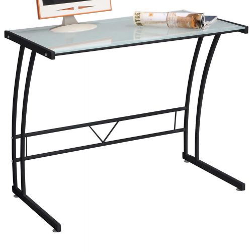 SingleBit Black Workstation Desk Office Furniture Dorm School Computer Table Top