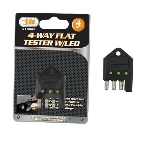 Truck Trailer Plug Tester  4 Way Flat Pin Circuit Fuse Light Tester