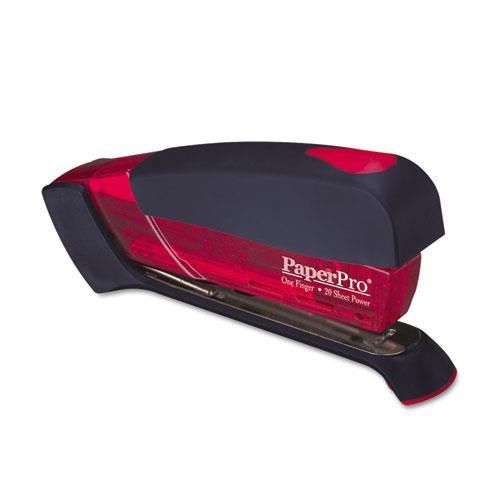 NEW PAPERPRO 1124 Desktop Stapler, 20-Sheet Capacity, Translucent Red
