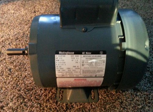 westinghouse 1/2 HP 115/230v 1725 RPM Electric Motor NEW NEVER USED.