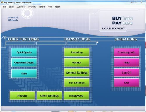 Any thing Loan &amp; Installment software ( touch screen for win 7  /  8 )