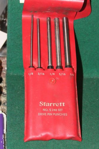 Starretts Drive Pin Set 5pc  1/8 3/16 1/4 5/16 3/8 Great condition