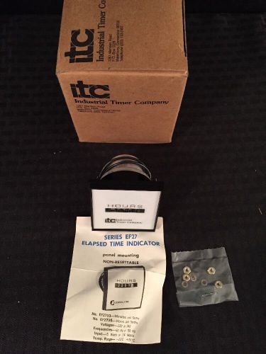 New itc hour time meter totalizer series ef27 elapses time indicator ef 2735 003 for sale