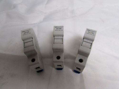 AUTOMATION DIRECT DN-FM6 DINNECTORS FUSE HOLDER 600VAC 30A (LOT OF 3) ***XLNT***