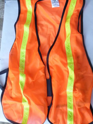 Brite Threads Safety Reflective Mesh Orange Security Vest One Size T-V17
